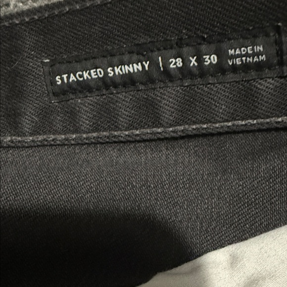 PacSun Black Biker Panel Stacked Skinny Jeans | 28x30 | Raw Hem 🖤 - Picture 6 of 8